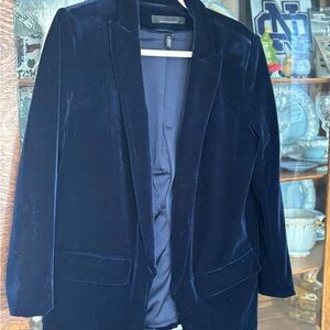 White House Black Market Navy Velvet Blazer